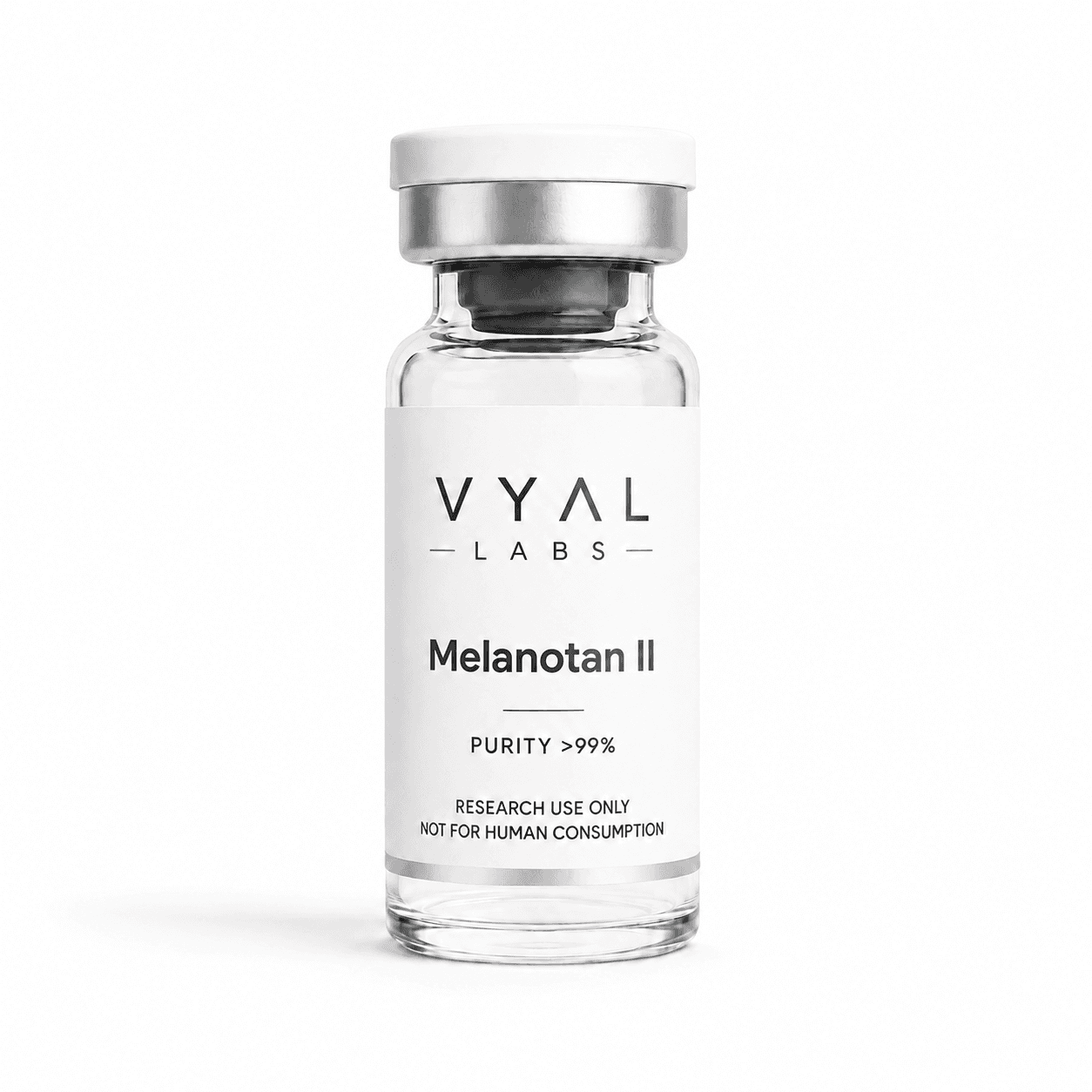 Melanotan II vial and packaging