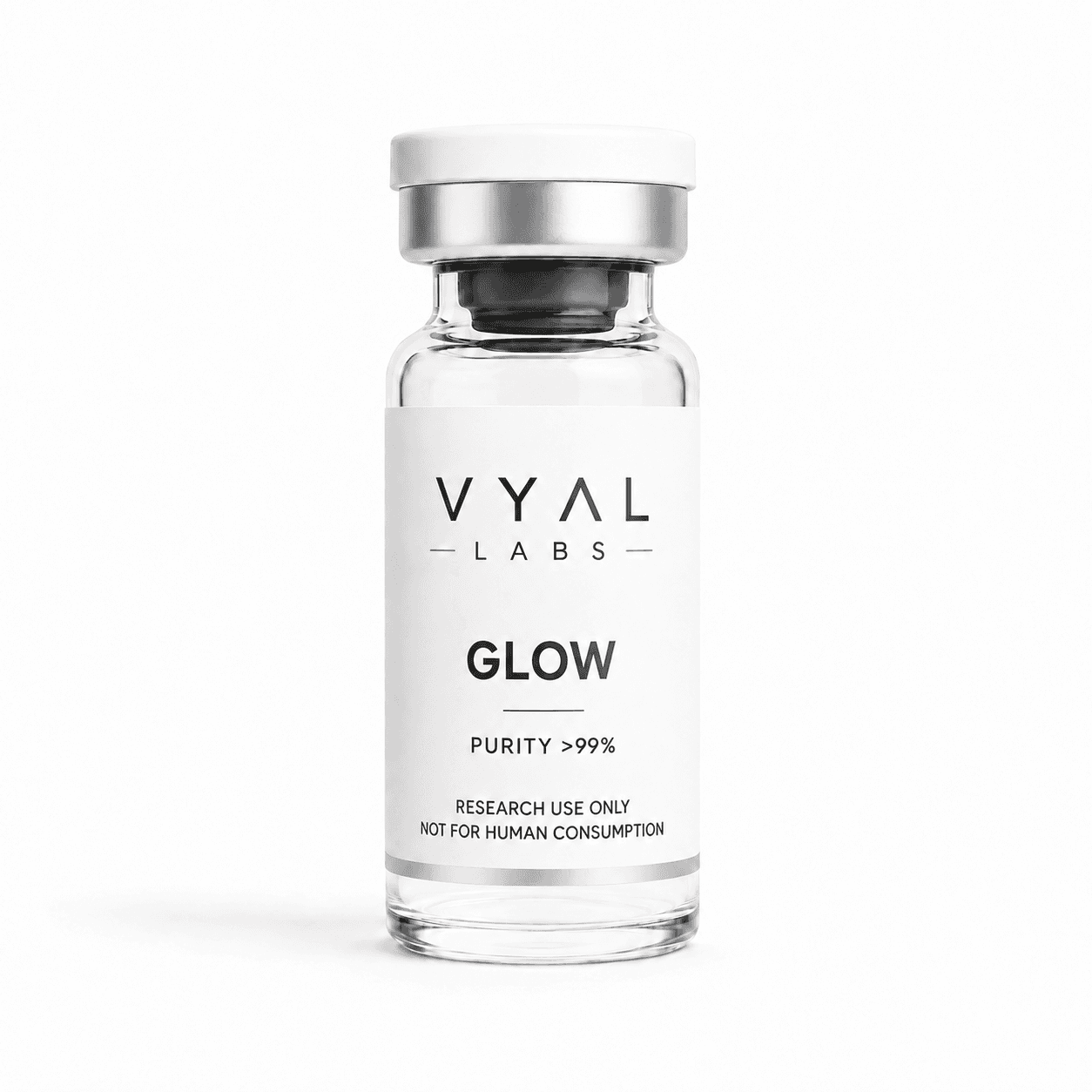 GLOW vial and packaging