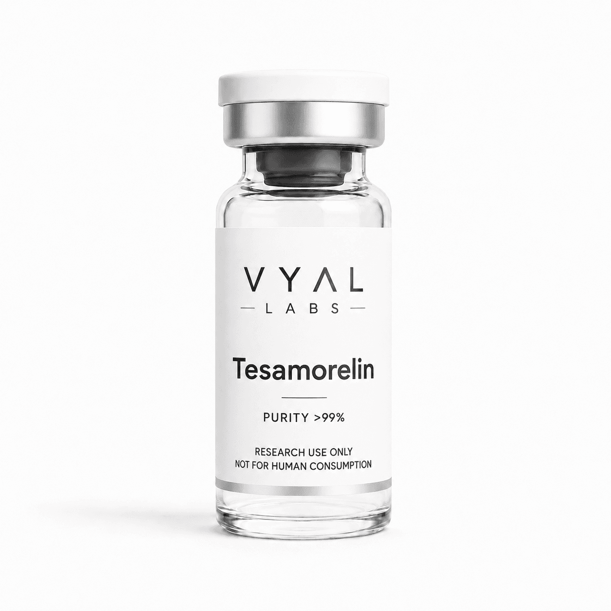 Tesamorelin vial and packaging
